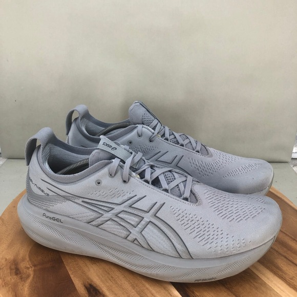 Asics Gel Nimbus 25 Gray Running Shoes Sneakers Mens Size 13 - Picture 1 of 7